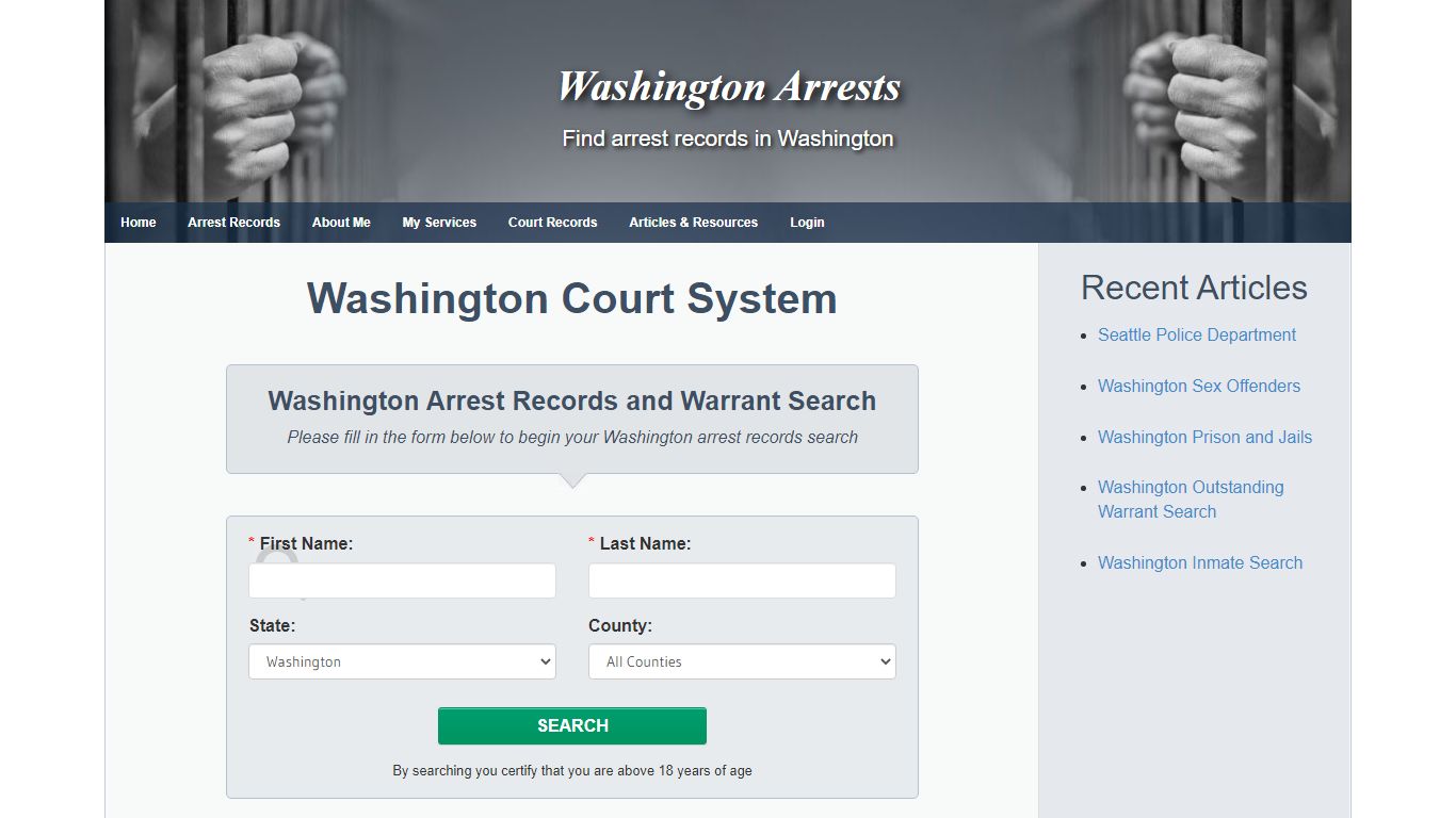 Washington Court System - Washington Arrests
